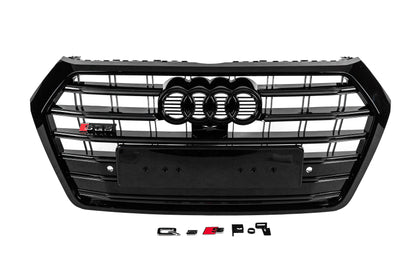 Front Grille SQ-Style (2017-2020, black) for Audi Q5 2017-2025 - image 1