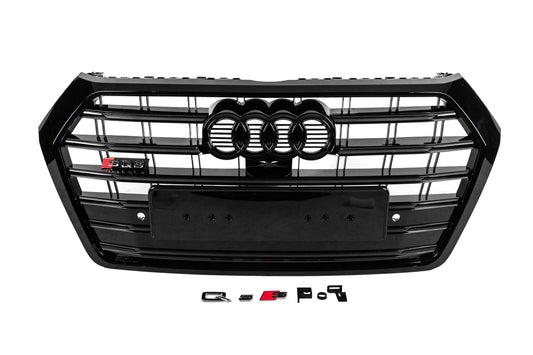 Front Grille SQ-Style (2017-2020, black) for Audi Q5 2017-2025 - image 1