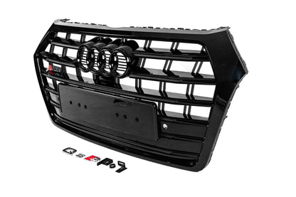 Front Grille SQ-Style (2017-2020, black) for Audi Q5 2017-2025 - image 2