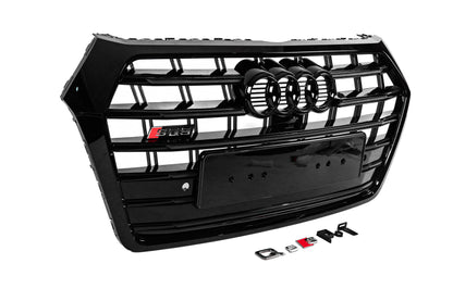 Front Grille SQ-Style (2017-2020, black) for Audi Q5 2017-2025 - image 3