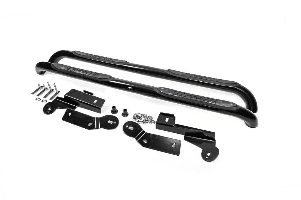 Side pipes for long base L 169.5 (2 pcs., Black) for Toyota Rav 4 2006-2013 - Reelken Auto