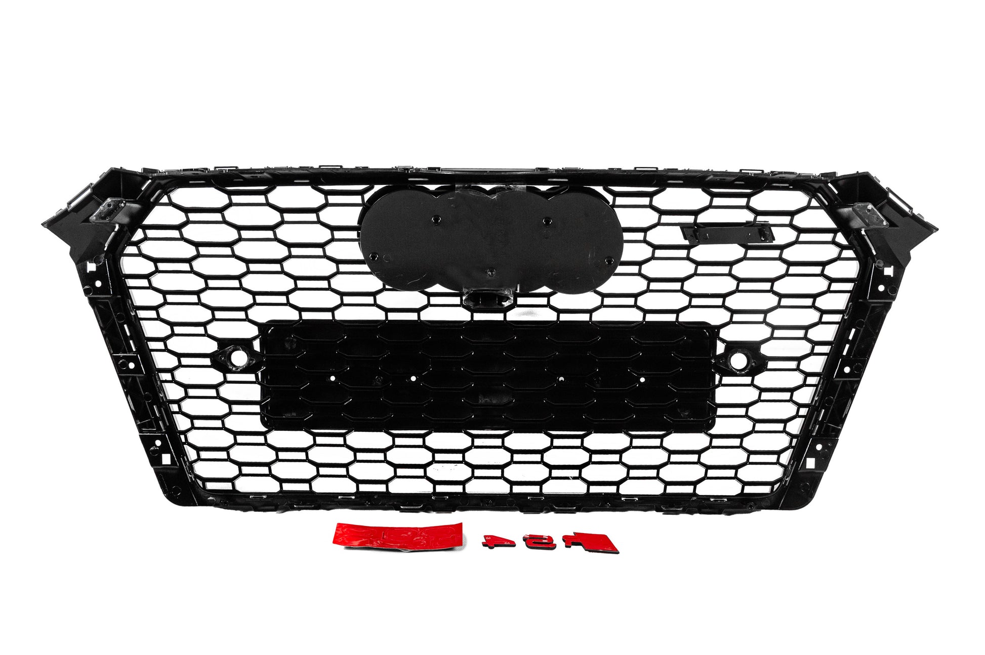 Front Grille RS-Style with Quattro Emblem (2016-2019, black) for Audi A4 B9 2015-2024 - image 4