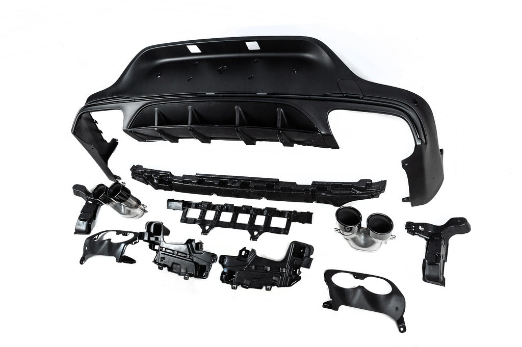 Rear diffuser with exhaust tips (AMG43 Design) for Mercedes GLC coupe C253 2016-2023 - image 3