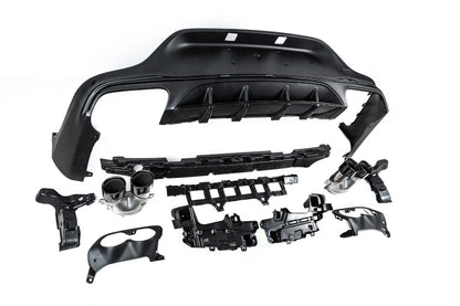 Rear diffuser with exhaust tips (AMG43 Design) for Mercedes GLC coupe C253 2016-2023 - image 4