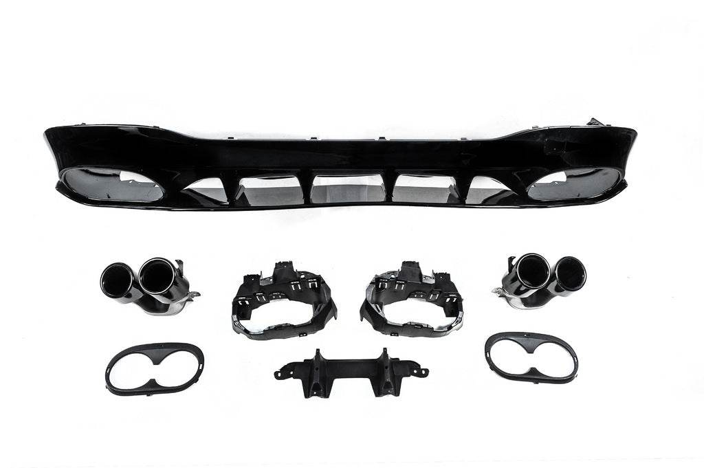 Rear diffuser with CLA45 nozzles (for AMG Line) for Mercedes CLA C118 2019↗︎ - Reelken Auto