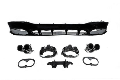 Rear diffuser with CLA45 nozzles (for AMG Line) for Mercedes CLA C118 2019↗︎ - Reelken Auto
