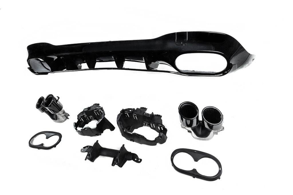 Rear diffuser with CLA45 nozzles (for AMG Line) for Mercedes CLA C118 2019↗︎ - Reelken Auto