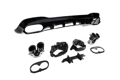Rear diffuser with CLA45 nozzles (for AMG Line) for Mercedes CLA C118 2019↗︎ - Reelken Auto