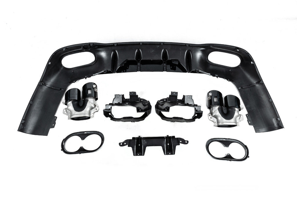 Rear diffuser with exhaust tips (CLA45 design) for Mercedes CLA C118 2019- - image 6