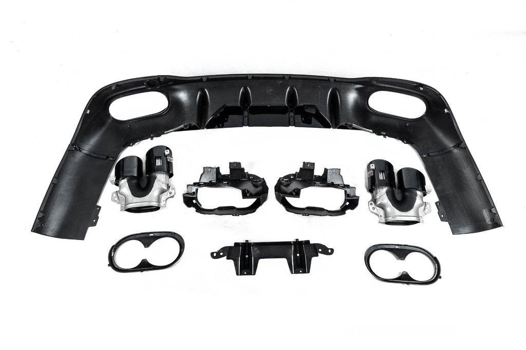 Rear diffuser with CLA45 nozzles (for AMG Line) for Mercedes CLA C118 2019↗︎ - Reelken Auto