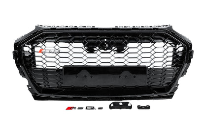 Front Grille RSQ-Style (2020-2025, black) for Audi Q5 2017-2025 - image 1
