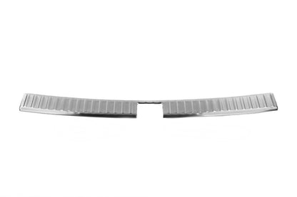 Rear bumper sill protector Carmos matte (stainless steel) for Skoda Karoq 2018- - image 1