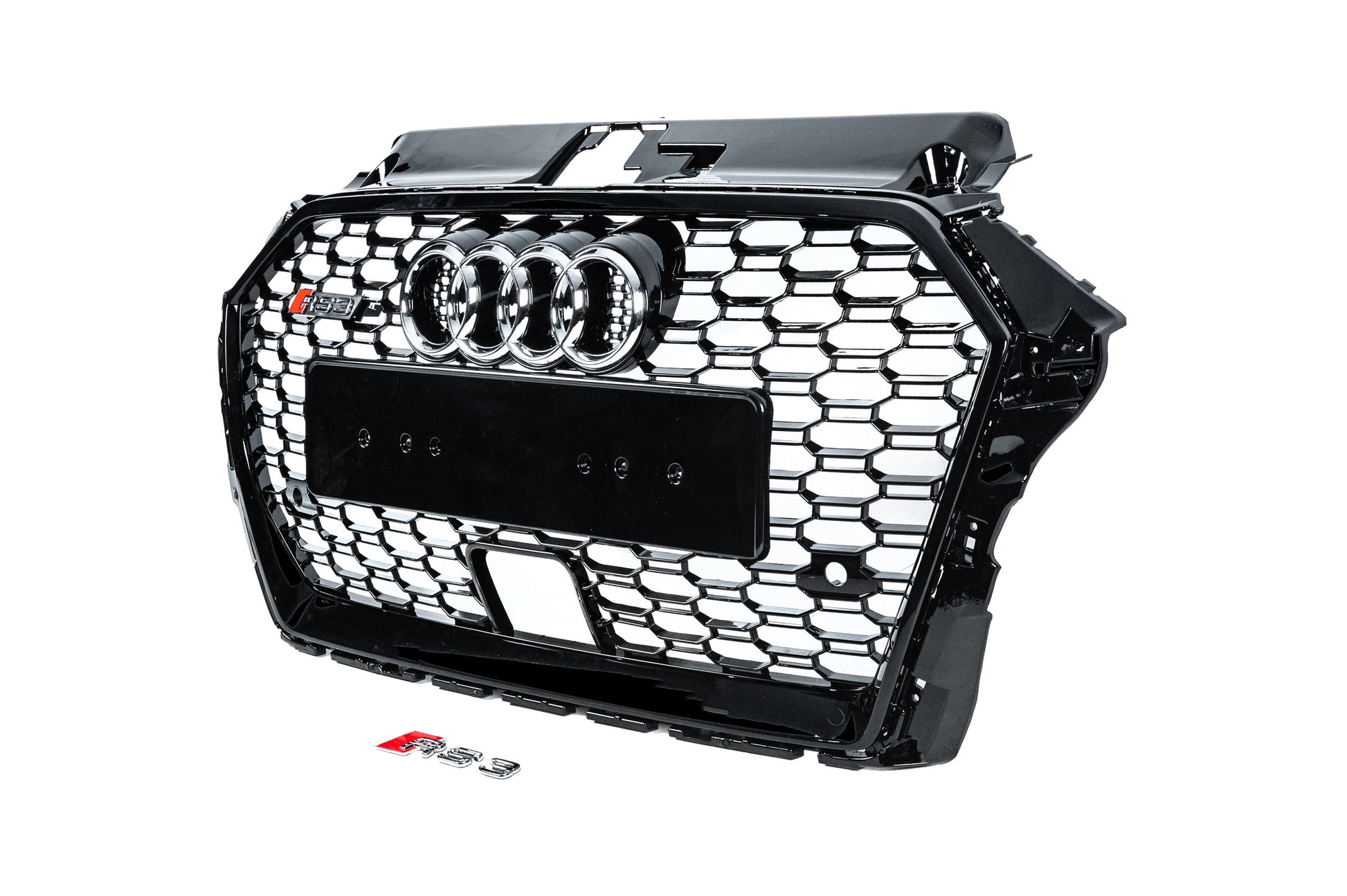 Front Grille RS-Style (2016-2020, black-grey) for Audi A3 2012-2020 - image 2