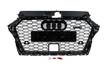 Front Grille RS-Style (2016-2020, black-grey) for Audi A3 2012-2020 - image 4