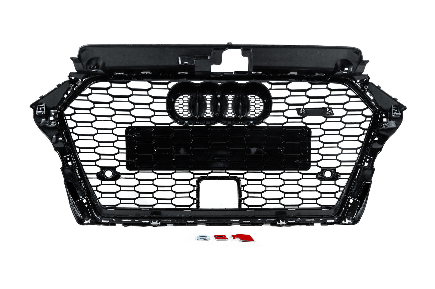 Front Grille RS-Style (2016-2020, black-grey) for Audi A3 2012-2020 - image 4