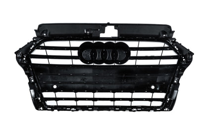 Front Grille S-Style (2016-2020, Black with Chrome) for Audi A3 2012-2020 - image 4