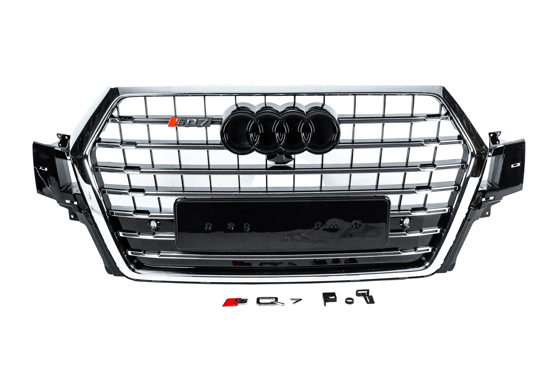 Front Grille SQ-Style V-2 (2015-2019, black) for Audi Q7 2015- - image 1