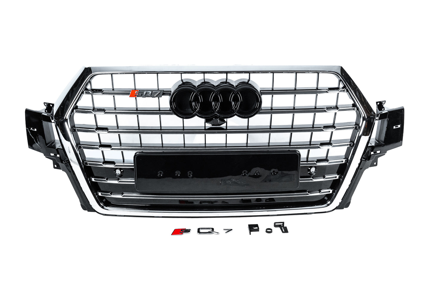 Front Grille SQ-Style V-2 (2015-2019, black) for Audi Q7 2015- - image 1
