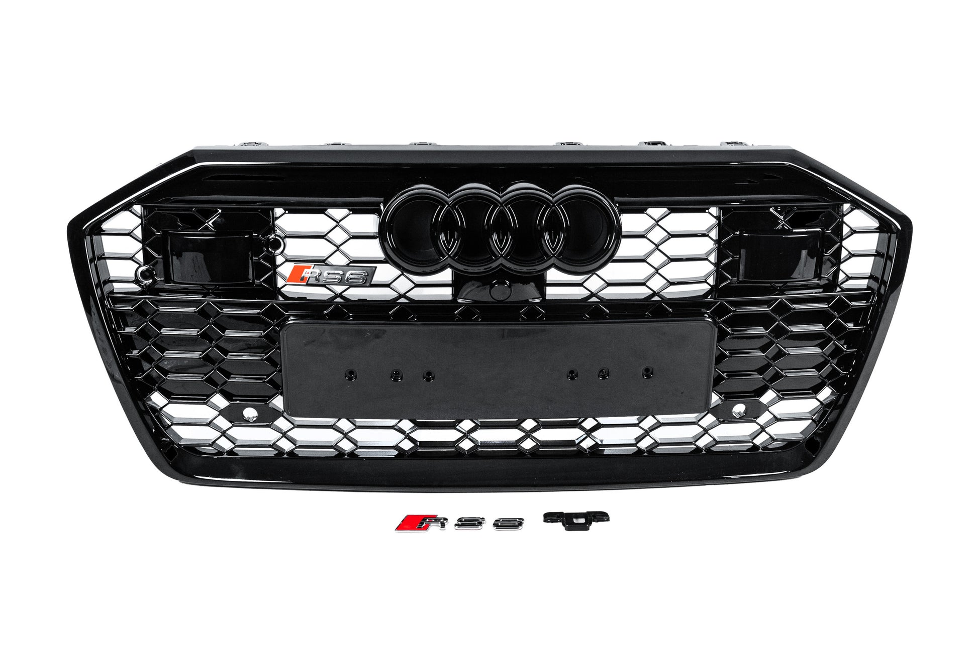 Front Grille RS-Style (with ACC, black) for Audi A6 C8 2018–2025 - image 1