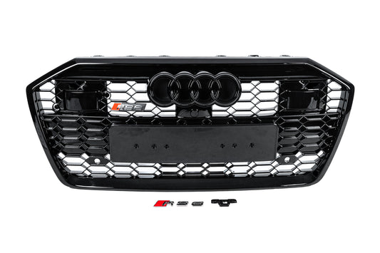 Front Grille RS-Style (with ACC, black) for Audi A6 C8 2018–2025 - image 1