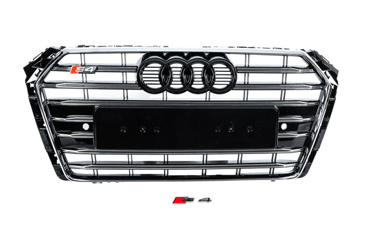 Front Grille S-Style (2016-2019, black) for Audi A4 B9 2015-2024 - image 1
