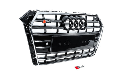 Front Grille S-Style (2016-2019, black) for Audi A4 B9 2015-2024 - image 3