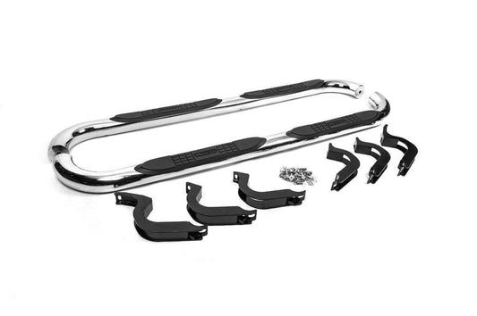 Side pipes B098601 (2 pcs., stainless steel) for Toyota FJ Cruiser - Reelken Auto