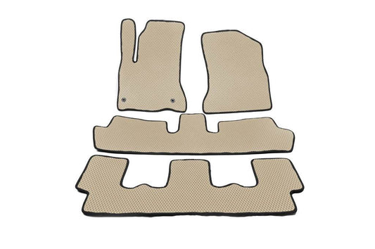EVA mats (3 rows, beige) for Citroen C-4 Picasso 2006-2013 - Reelken Auto