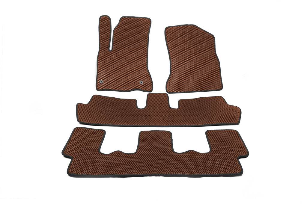 EVA mats (3 rows, brown) for Citroen C-4 Picasso 2006-2013 - Reelken Auto