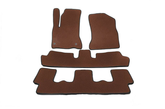 EVA mats (3 rows, brown) for Citroen C-4 Picasso 2006-2013 - Reelken Auto
