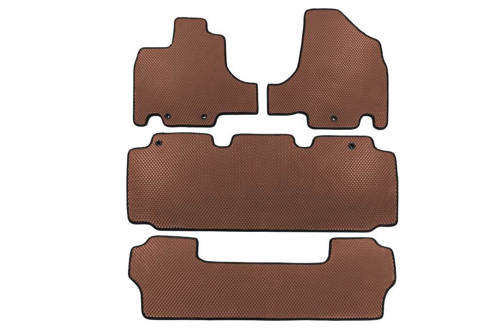 Mats (3 rows, EVA, Brown) for Honda Odyssey - Reelken Auto
