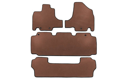 Mats (3 rows, EVA, Brown) for Honda Odyssey - Reelken Auto