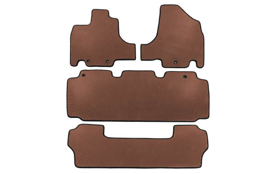 Mats (3 rows, EVA, Brown) for Honda Odyssey - Reelken Auto