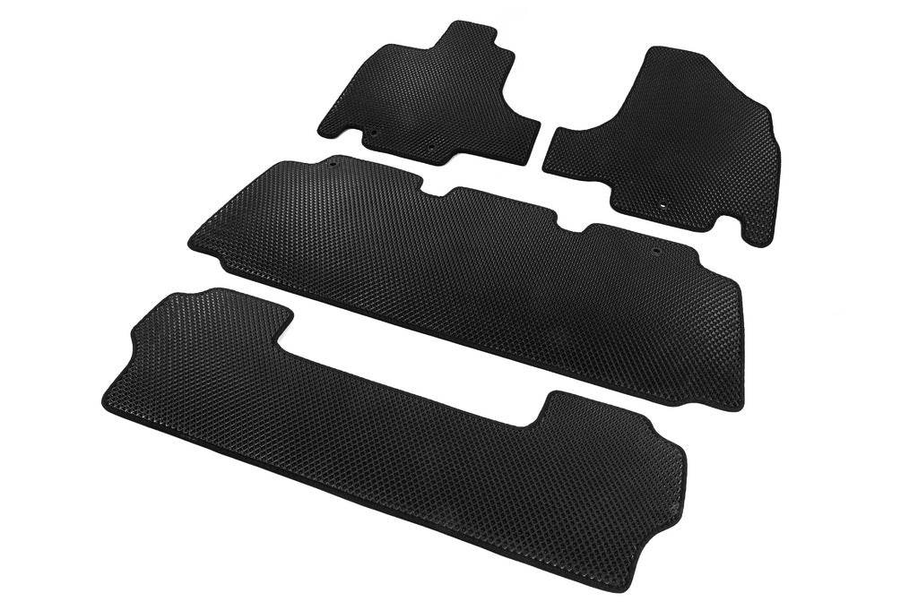 Floor mats (3 rows, EVA, black) for Honda Odyssey - Reelken Auto