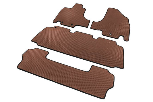 Mats (3 rows, EVA, Brown) for Honda Odyssey - Reelken Auto