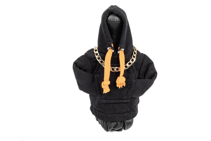 Gear Shift Cover Hoodie Style (Black, Orange Drawstring) - image 1