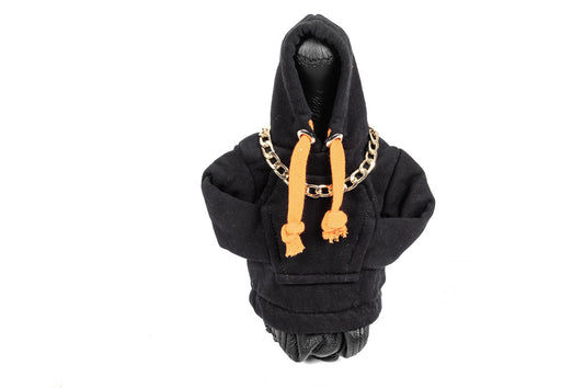 Gear Shift Cover Hoodie Style (Black, Orange Drawstring) - image 1