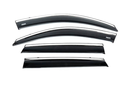 Window vents with chrome (4 PCs, Niken) for Kia Sorento II XM 2009-2014 - Reelken Auto