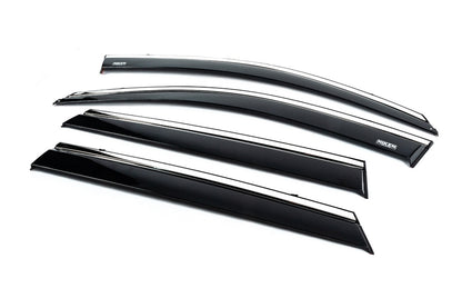 Window deflectors with chrome trim (4 pcs, Niken) for Kia Sorento II XM 2009-2014 - image 5