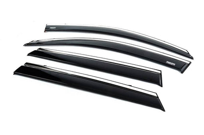 Window vents with chrome (4 PCs, Niken) for Kia Sorento II XM 2009-2014 - Reelken Auto