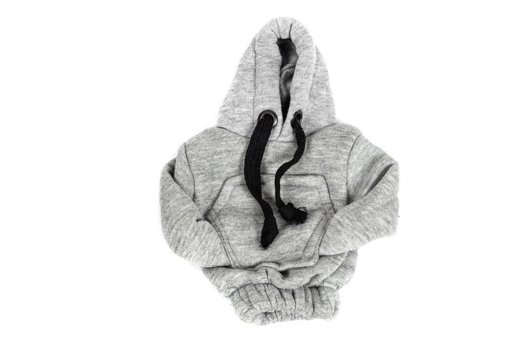 Gear Shift Cover Hoodie (grey, black drawstring) - image 2