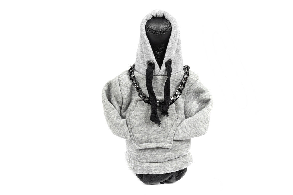 Gear Shift Cover Hoodie (grey, black drawstring) - image 1
