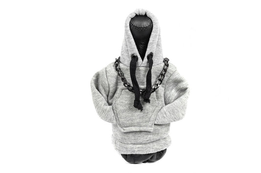Gear Shift Cover Hoodie (grey, black drawstring) - image 1