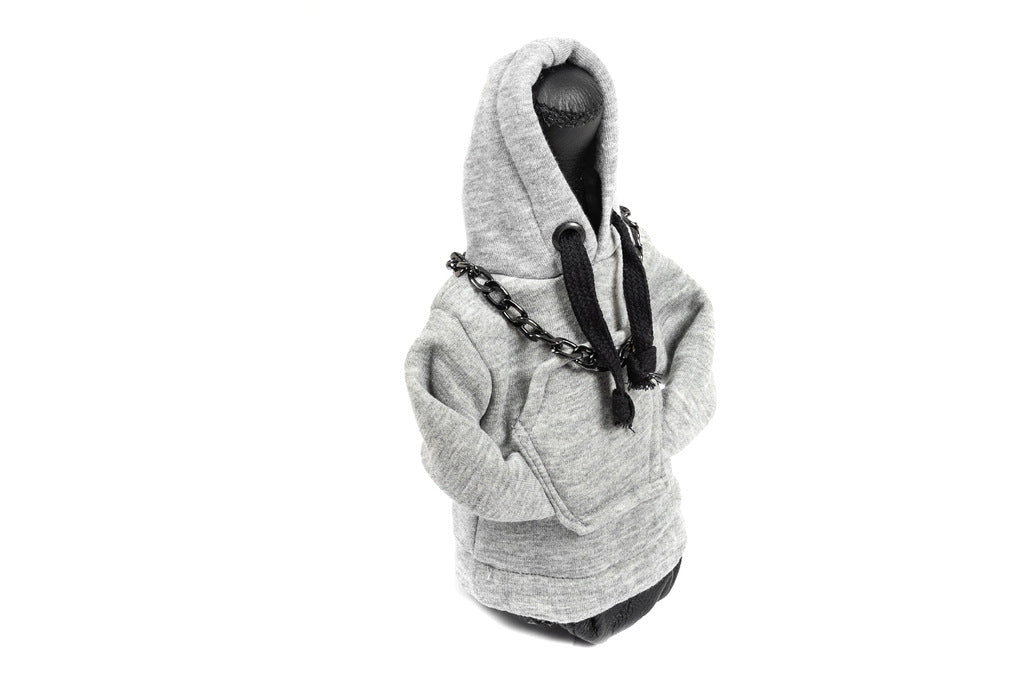Gear Shift Cover Hoodie (grey, black drawstring) - image 3