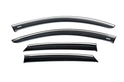 Window deflectors with chrome trim (4 pcs, Niken) for Opel Corsa F 2019- - image 1