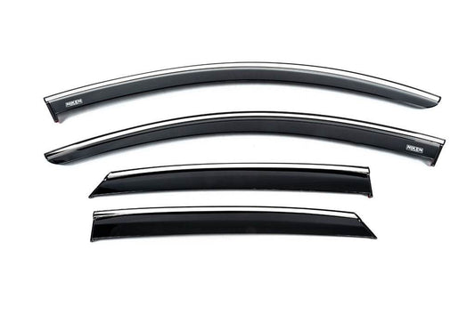 Window vents with chrome (4 PCs, Niken) for Opel Corsa F 2019↗ - Reelken Auto
