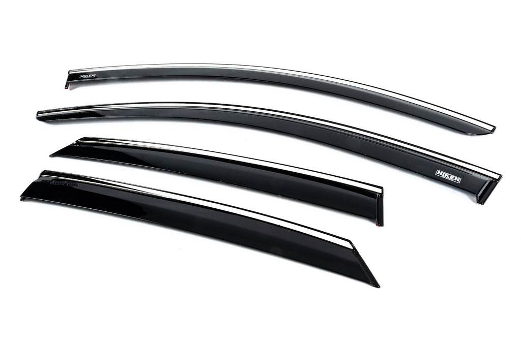 Window vents with chrome (4 PCs, Niken) for Opel Corsa F 2019↗ - Reelken Auto