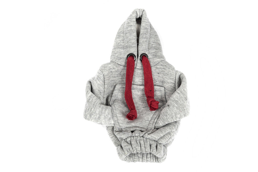 Gear Shift Cover Hoodie (grey, burgundy cord) - image 2