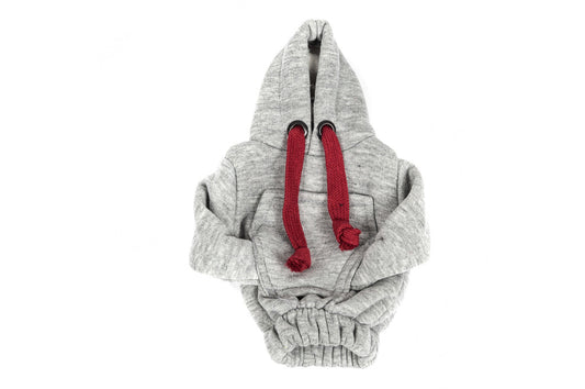 Gear Shift Cover Hoodie (grey, burgundy cord) - image 2
