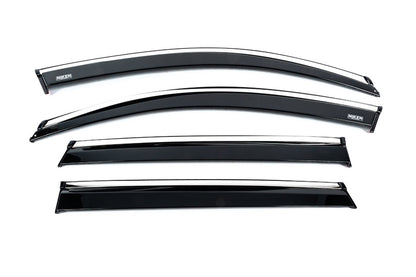 Window deflectors with chrome trim (2019-2023, 4 pcs, Niken) for Skoda Kamiq 2019- - image 2
